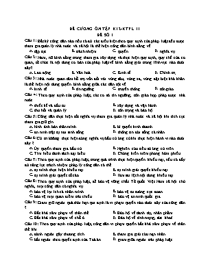 4 Đề ôn tập học kì II GDCD 11