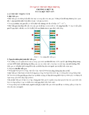 Đề cương ôn tập cuối học kì I Sinh học 9 - Chương 4: Biến dị