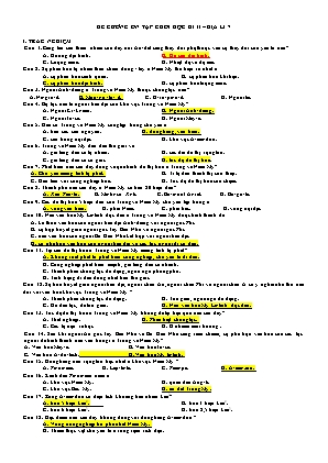Đề cương ôn tập cuối học kì II Địa lí 7