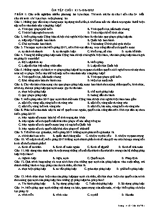 Đề cương ôn tập cuối học kì II GDCD 10
