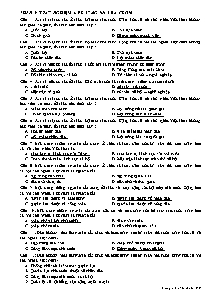 Đề cương ôn tập GDCD 10 - Bài 20: Đặc điểm nguyên tắc tổ chức và hoạt động bộ máy nhà nước