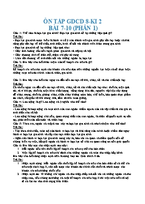 Đề cương ôn tập giữa học kì II GDCD 8