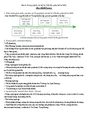 Đề cương ôn tập học kì I Lịch sử 7