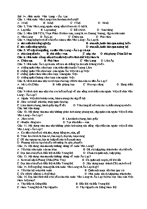 Đề cương ôn tập học kì II Lịch sử 6