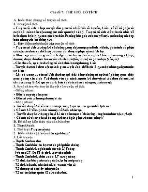 Đề cương ôn tập Ngữ văn 6 - Chủ đề 7: Thế giới cổ tích