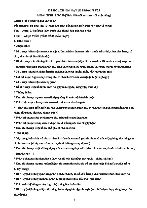 Đề cương ôn tập Sinh học Lớp 10