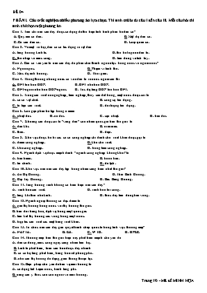 Đề ôn tập Địa lí 10 - Đề số 4