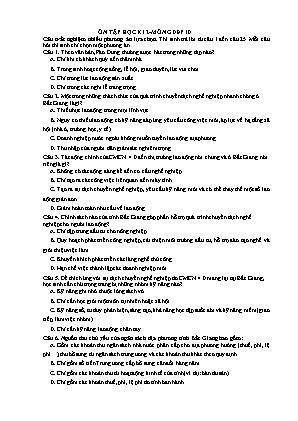 Đề ôn tập học kì II môn Giáo dục địa phương