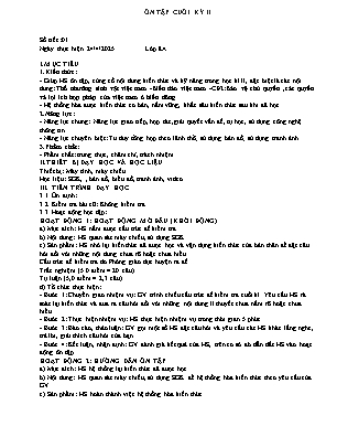 Giáo án Địa lí 8 - Tiết: Ôn tập cuối học kì II - Năm học 2024-2025