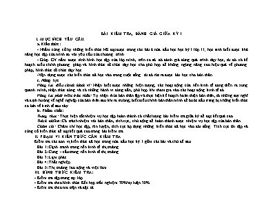 Giáo án GDCD 11 - Tiết: Bài kiểm tra, đánh giá giữa kì I