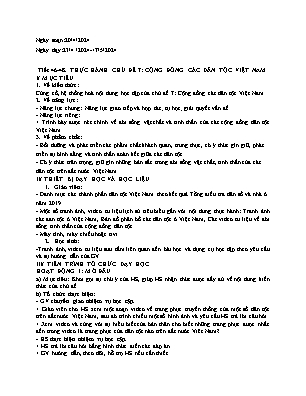 Giáo án Lịch sử 10 - Tiết 46-48, Thực hành chủ đề 7: Cộng đồng các dân tộc Việt Nam - Năm học 2023-2024 - Trần Thu Hương