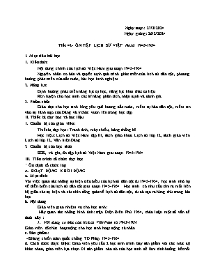 Giáo án Lịch sử 12 - Tiết 42: Ôn tập lịch sử Việt Nam 1945-1954 - Năm học 2023-2024 - Trần Thu Hương