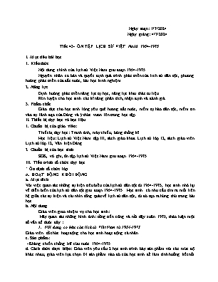 Giáo án Lịch sử 12 - Tiết 43: Ôn tập lịch sử Việt Nam 1954-1975 - Năm học 2023-2024 - Trần Thu Hương
