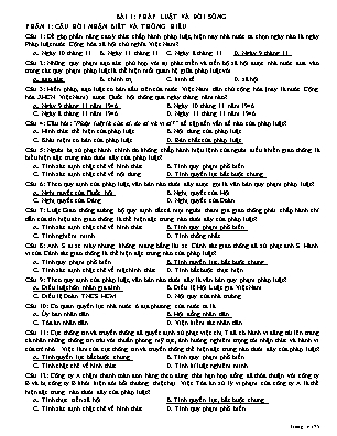 Ngân hàng câu hỏi trắc nghiệm GDCD 12