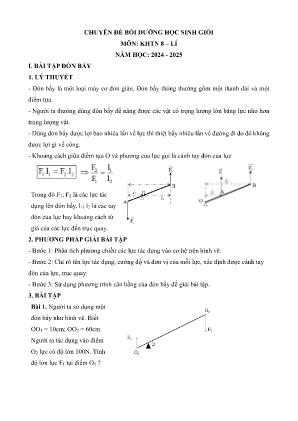 Tài liệu bồi dưỡng HSG Khoa học tự nhiên 8 - Năm học 2024-2025