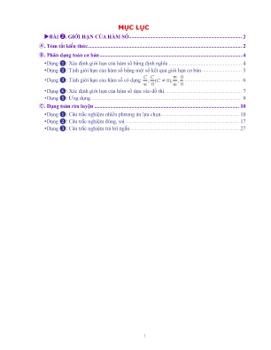 Tài liệu ôn tập Toán 11 - Bài 2: Giới hạn của hàm số